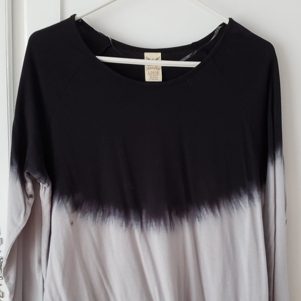 Two tone, Long Sleeve Blouse
